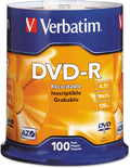DVD-R Blank Discs AZO Dye 4.7GB 16X Recordable Disc - 100 Pack Spindle,Silver